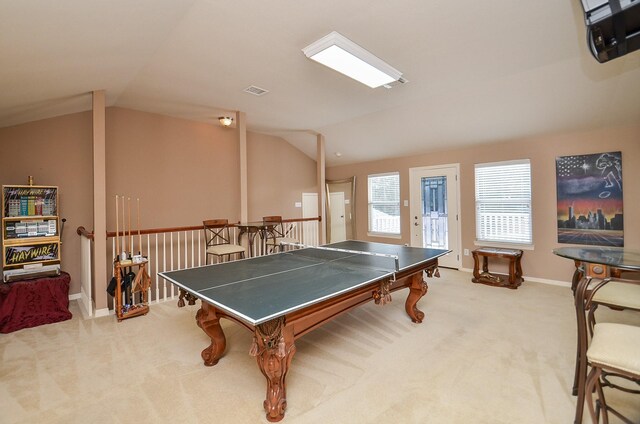 1511 Baldridge Ln, Katy, TX 77494 - game room with carpet flooring and vaulted ceiling