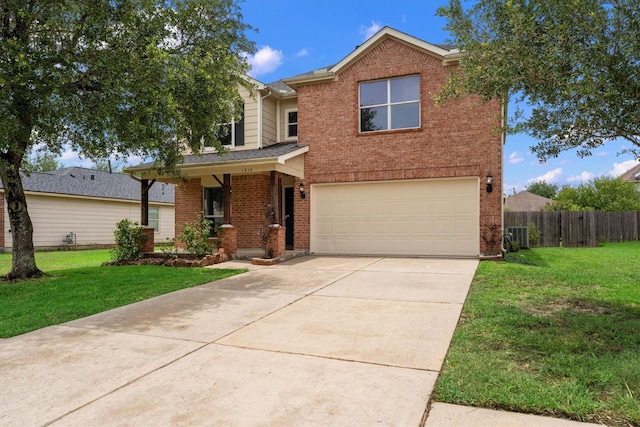 1910 Serenata Ln, Humble, TX 77396 - traditional home with brick siding, a garage, and concrete driveway