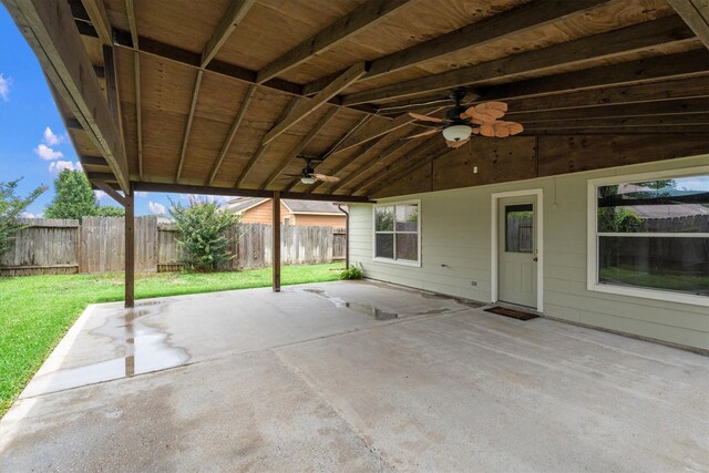 1910 Serenata Ln, Humble, TX 77396 - view of patio / terrace featuring ceiling fan