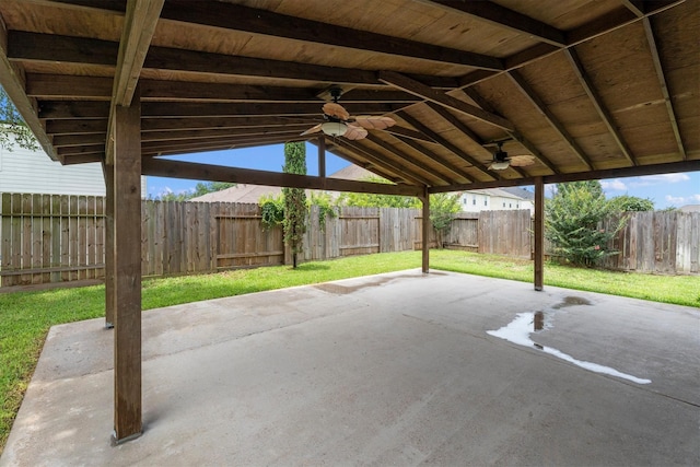 1910 Serenata Ln, Humble, TX 77396 - view of patio featuring a ceiling fan