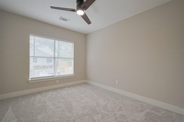 5615 Haven Point Dr, Houston, TX 77084 - spare room featuring ceiling fan, light colored carpet, and baseboards