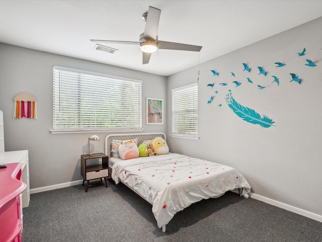 10 Leaf Trace Ct, The Woodlands, TX 77381 - bedroom featuring carpet flooring and a ceiling fan