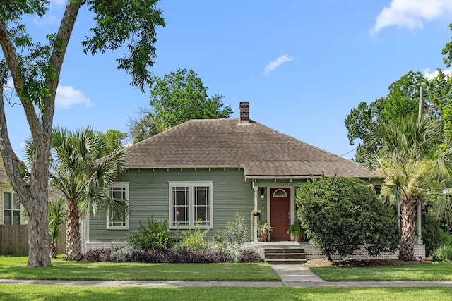 1039 Louise St, Houston, TX 77009 - view of front of house featuring a chimney and roof with shingles