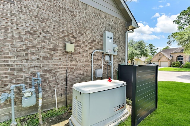 14222 Autumn Mist, Cypress, TX 77429 - exterior view of a power unit, electric meter, gas meter, and brick siding