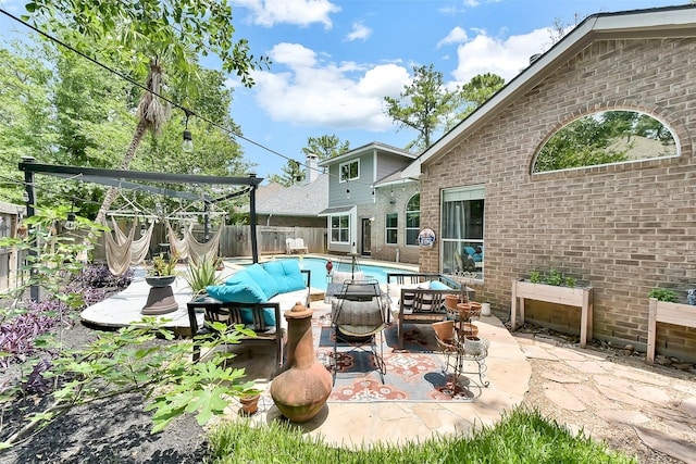 14222 Autumn Mist, Cypress, TX 77429 - view of swimming pool featuring a fenced backyard and a patio area