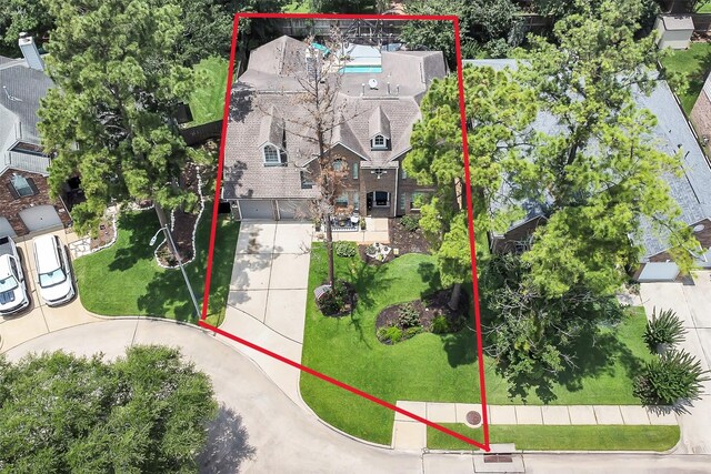 14222 Autumn Mist, Cypress, TX 77429 - view of subject property with property boundaries highlighted