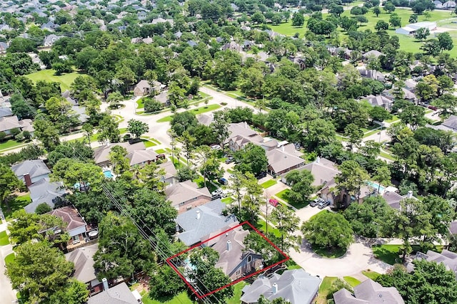 14222 Autumn Mist, Cypress, TX 77429 - aerial view of residential area featuring property boundaries highlighted
