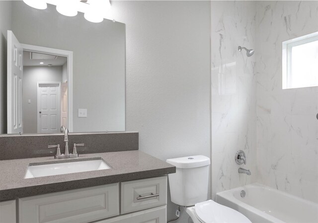 5801 Phillips St, Houston, TX 77091 - bathroom with vanity, toilet, and shower / bath combination