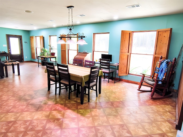 2301 Hines Lake Rd, Coldspring, TX 77331 - dining space featuring baseboards and recessed lighting