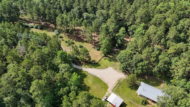 2301 Hines Lake Rd, Coldspring, TX 77331 - aerial view of property's location featuring a heavily wooded area
