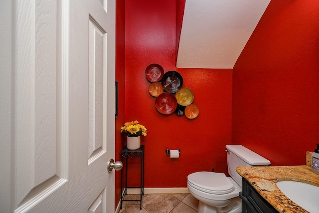 4214 Bridgestone Shadow Ct, Spring, TX 77388 - half bath featuring tile patterned floors, toilet, and vanity