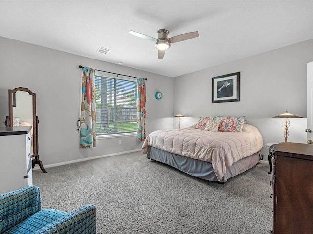 2710 Magnolia Walk, Spring, TX 77388 - carpeted bedroom featuring baseboards and ceiling fan