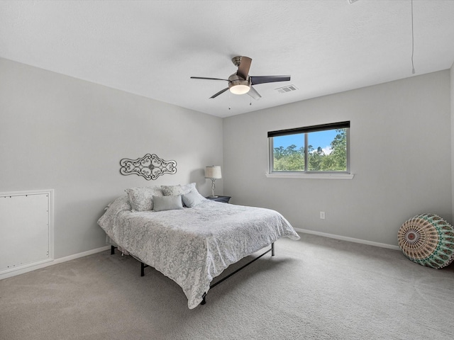 2710 Magnolia Walk, Spring, TX 77388 - bedroom with baseboards, carpet flooring, and a ceiling fan