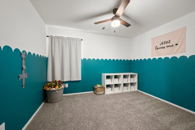 20010 Sienna Green Dr, Hockley, TX 77447 - carpeted bedroom featuring baseboards and ceiling fan