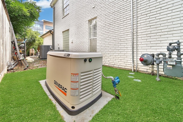 3 Pecan Trail Ln, Spring Valley Village, TX 77055 - exterior view of a power unit, brick siding, and central air condition unit