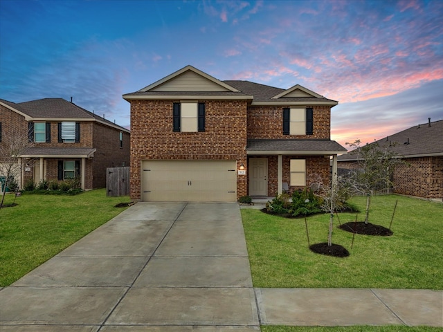 512 Maple Bnd, La Marque, TX 77568 - traditional-style house featuring brick siding, an attached garage, concrete driveway, and roof with shingles