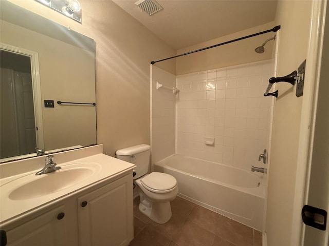 226 W Stedhill Loop, Conroe, TX 77384 - bathroom with vanity, toilet, shower / washtub combination, and tile patterned floors