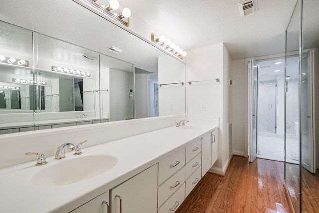 2322 Steel St Unit 19, Houston, TX 77098 - full bathroom featuring wood finished floors, double vanity, and baseboards