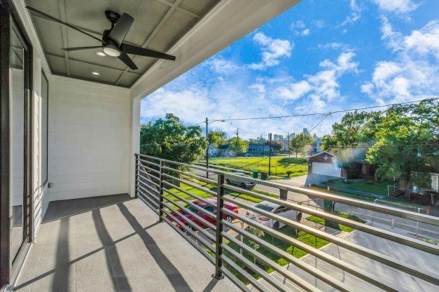 1708 Capron St Unit A, Houston, TX 77020 - balcony featuring ceiling fan