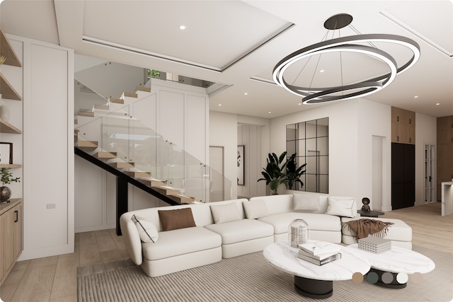 1407 Indiana St, Houston, TX 77006 - living room with stairs and recessed lighting