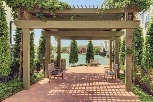 2223 Hilshire Trail Dr, Houston, TX 77080 - view of patio featuring a water view