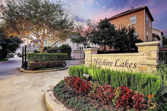 2223 Hilshire Trail Dr, Houston, TX 77080 - community sign with a gate