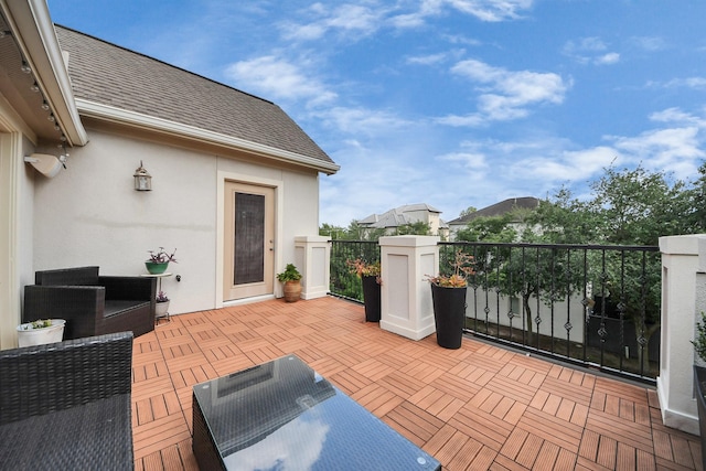2223 Hilshire Trail Dr, Houston, TX 77080 - view of patio featuring a balcony