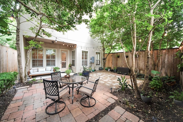 2223 Hilshire Trail Dr, Houston, TX 77080 - fenced backyard with a patio