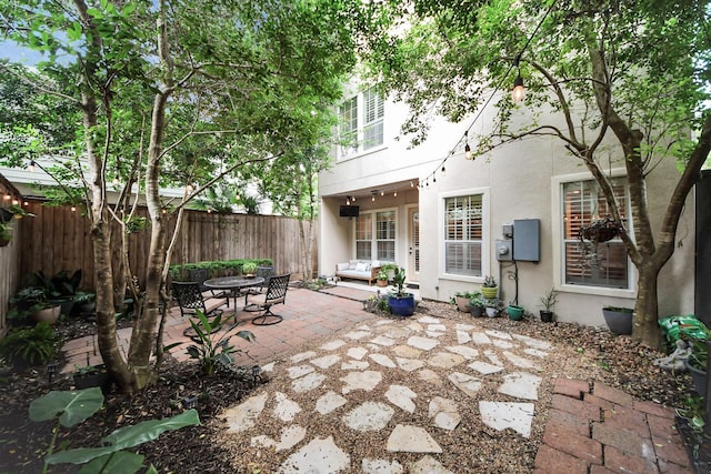 2223 Hilshire Trail Dr, Houston, TX 77080 - fenced backyard featuring a patio