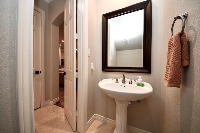 2223 Hilshire Trail Dr, Houston, TX 77080 - bathroom with tile patterned flooring and baseboards