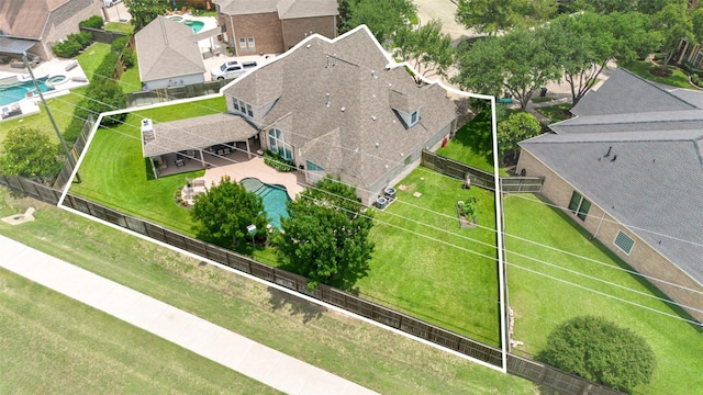 25606 Payton Chase Ct, Katy, TX 77494 - view from above of property with property parcel outlined