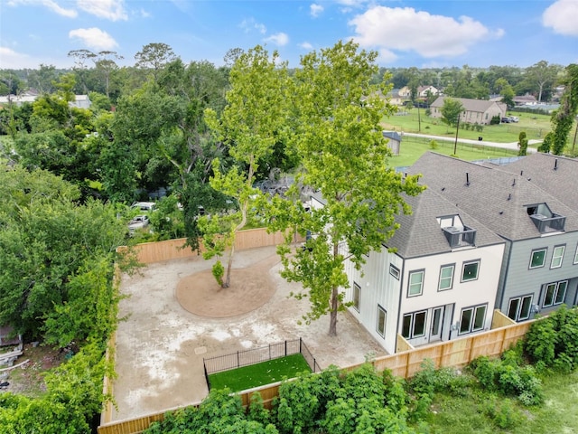 2410 Vaughn St Unit B, Houston, TX 77093 - aerial view of a tree filled landscape