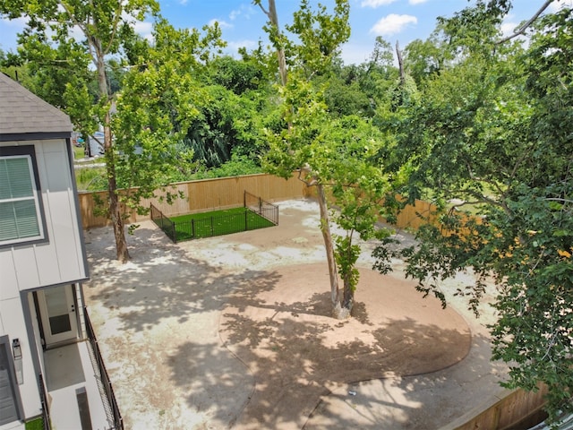 2410 Vaughn St Unit B, Houston, TX 77093 - view of patio / terrace featuring view of wooded area