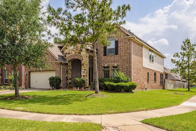9431 Copper Cove Ln, Rosharon, TX 77583 - view of front of home featuring brick siding and concrete driveway
