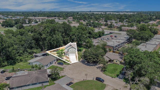 4801 Marquita Ln, Houston, TX 77039 - aerial view of residential area featuring property parcel outlined