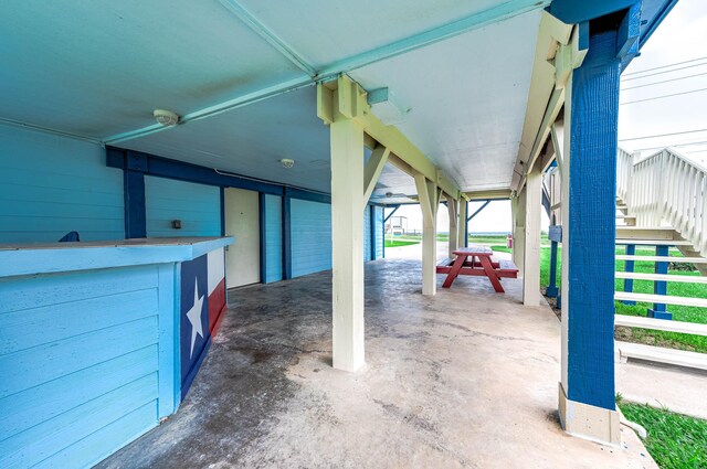 1331 County Road 230, Sargent, TX 77414 - view of patio with stairway