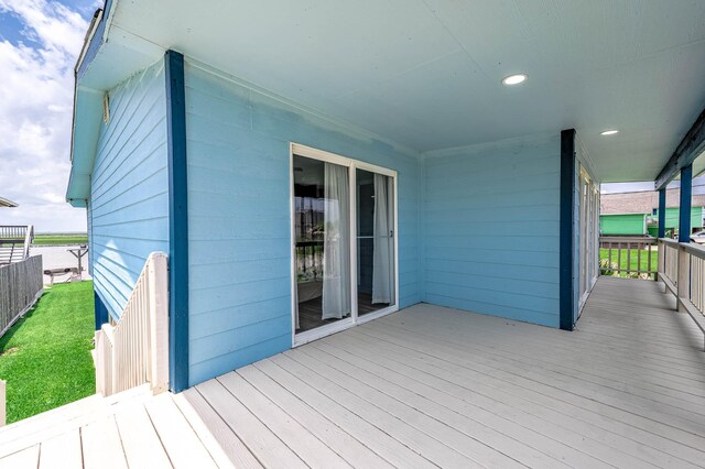 1331 County Road 230, Sargent, TX 77414 - view of wooden deck