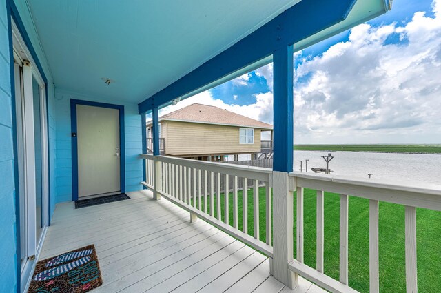 1331 County Road 230, Sargent, TX 77414 - balcony featuring a water view