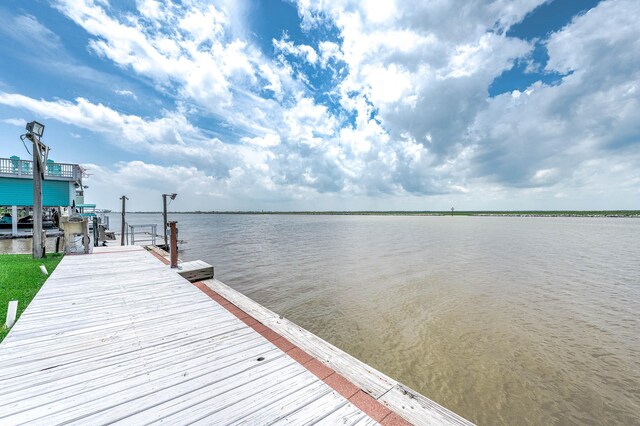 1331 County Road 230, Sargent, TX 77414 - dock area with boat lift and a water view