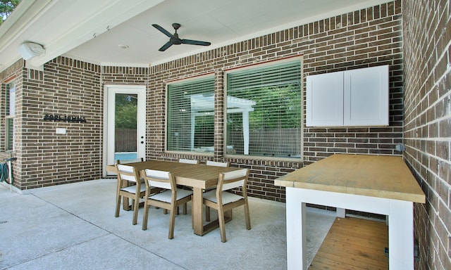 1935 Invermere Dr, Spring, TX 77386 - view of patio / terrace featuring outdoor dining space and ceiling fan