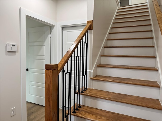 1307 71st St Unit A, Houston, TX 77011 - stairs with wood finished floors