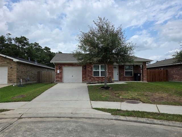8407 Shady Vista Ct, Houston, TX 77028 - view of front facade featuring concrete driveway, brick siding, and an attached garage