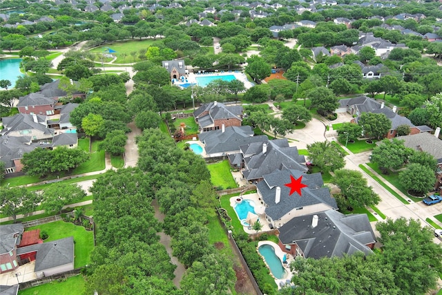 21814 Canton Pass Ln, Katy, TX 77450 - aerial view of residential area featuring a pool area