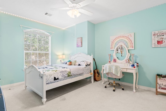 24914 Hazel Ranch Dr, Katy, TX 77494 - bedroom featuring carpet flooring, a ceiling fan, and baseboards