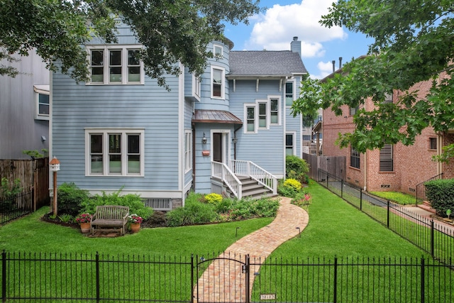 940 Columbia St, Houston, TX 77008 - view of front of home with a chimney
