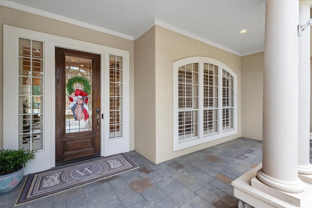 15222 Hilltop View Dr, Cypress, TX 77429 - doorway to property featuring stucco siding