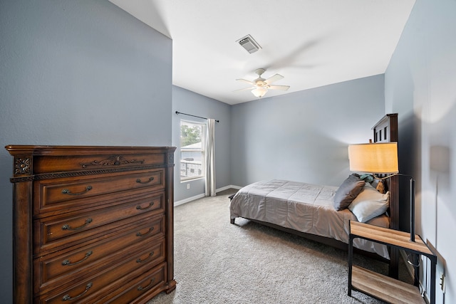 3525 N Morning Glory Dr, Santa Fe, TX 77517 - bedroom featuring light colored carpet, baseboards, and a ceiling fan