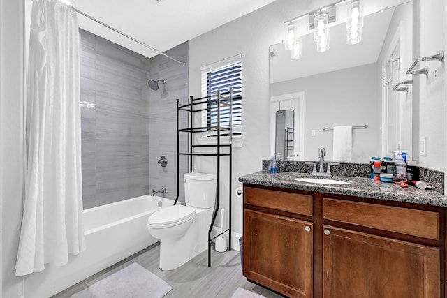 4402 Lillian St Unit 8, Houston, TX 77007 - bathroom with toilet, shower / bath combination with curtain, and vanity