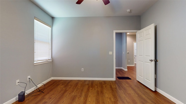 2405 Dolly Wright St, Houston, TX 77088 - spare room with healthy amount of natural light, ceiling fan, and wood finished floors
