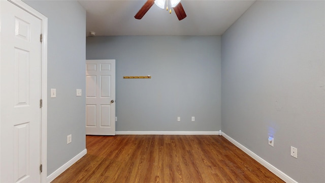 2405 Dolly Wright St, Houston, TX 77088 - spare room with ceiling fan, wood finished floors, and baseboards